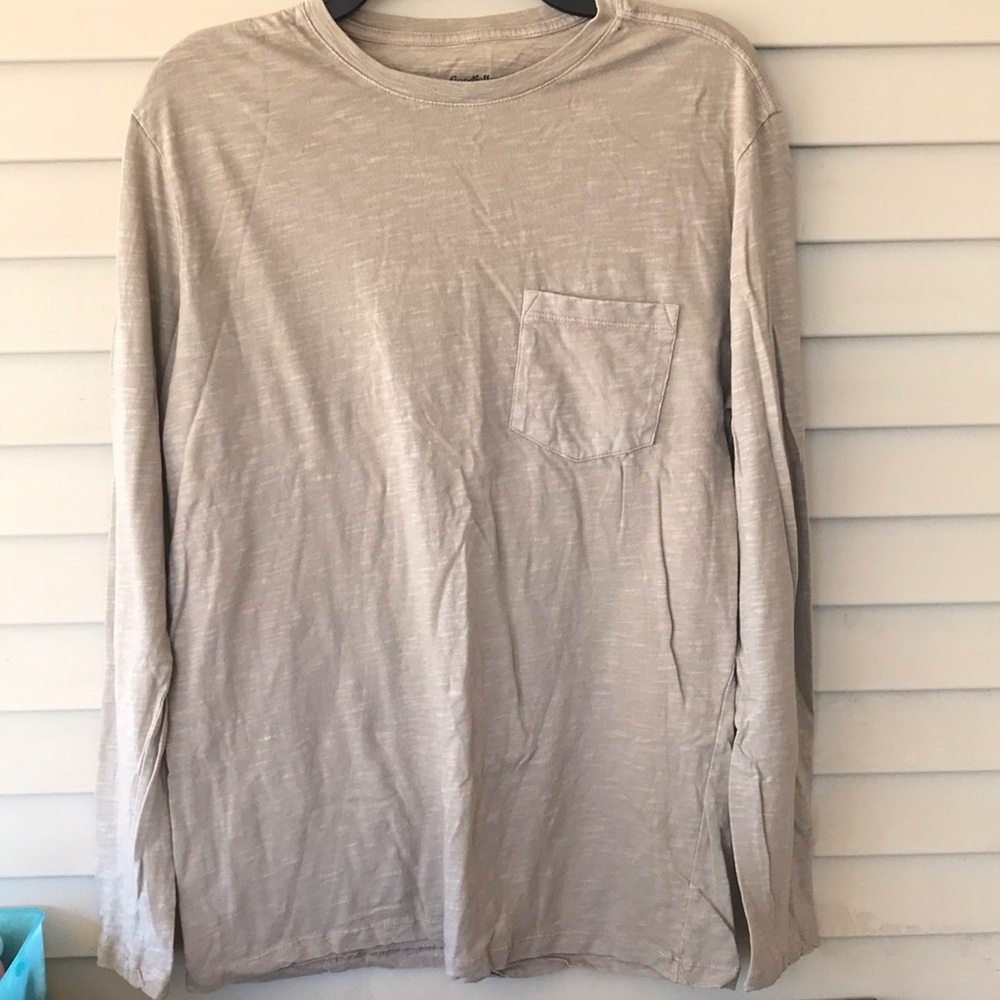 Mens tan long sleeve goodfellow & co size M
